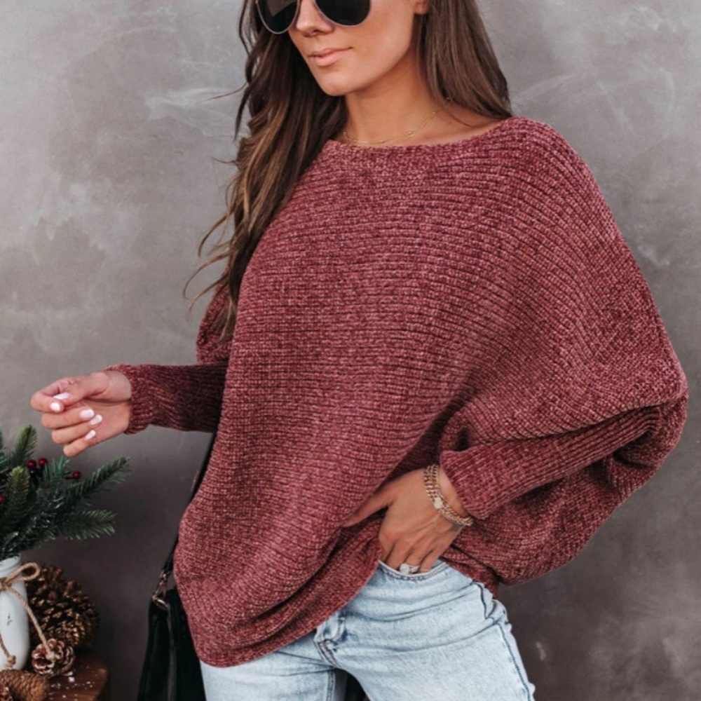 Vici Boutique- Kali boat neck chenille sweater